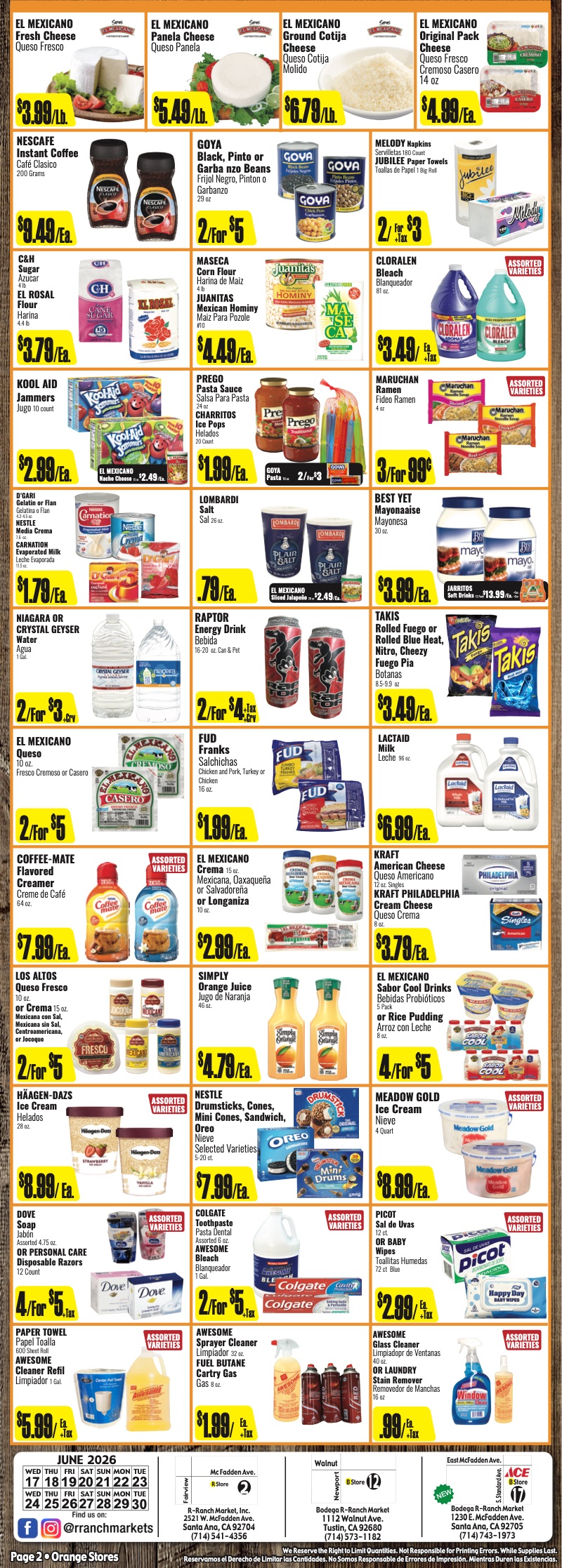 Bodega R Ranch Market Weekly AD 2 Page.