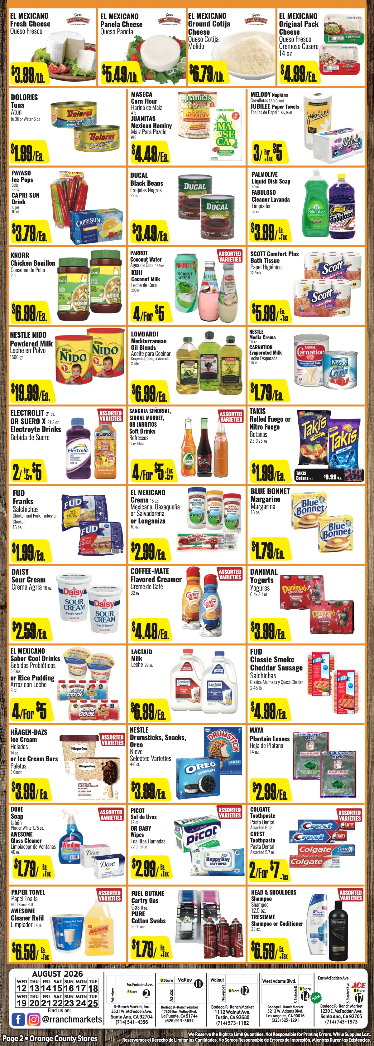 Bodega R Ranch Market Weekly AD 2 Page.