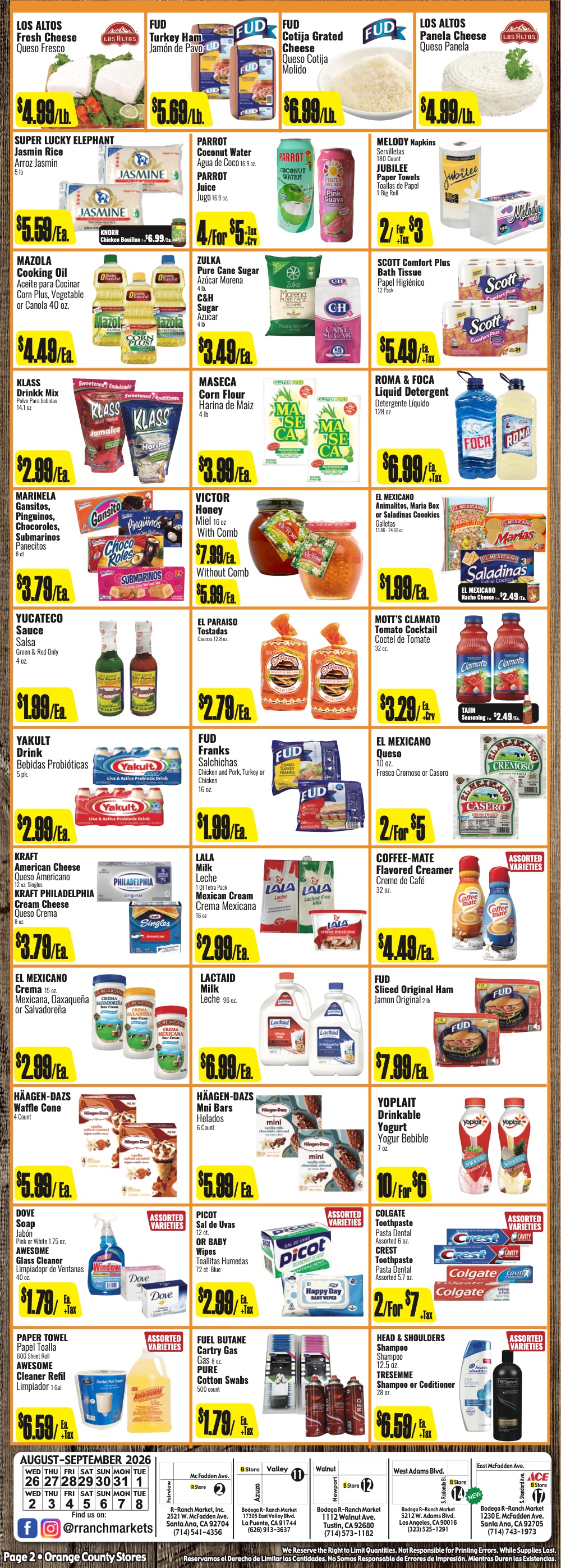 Bodega R Ranch Market Weekly AD 2 Page.