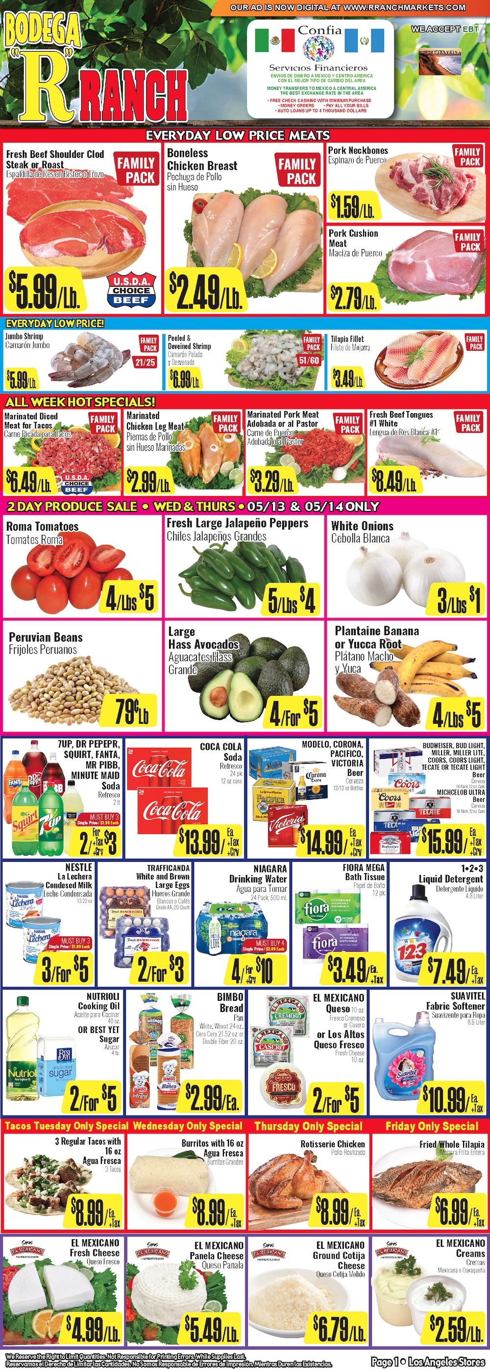 Bodega R Ranch Market Weekly AD 1 Page.