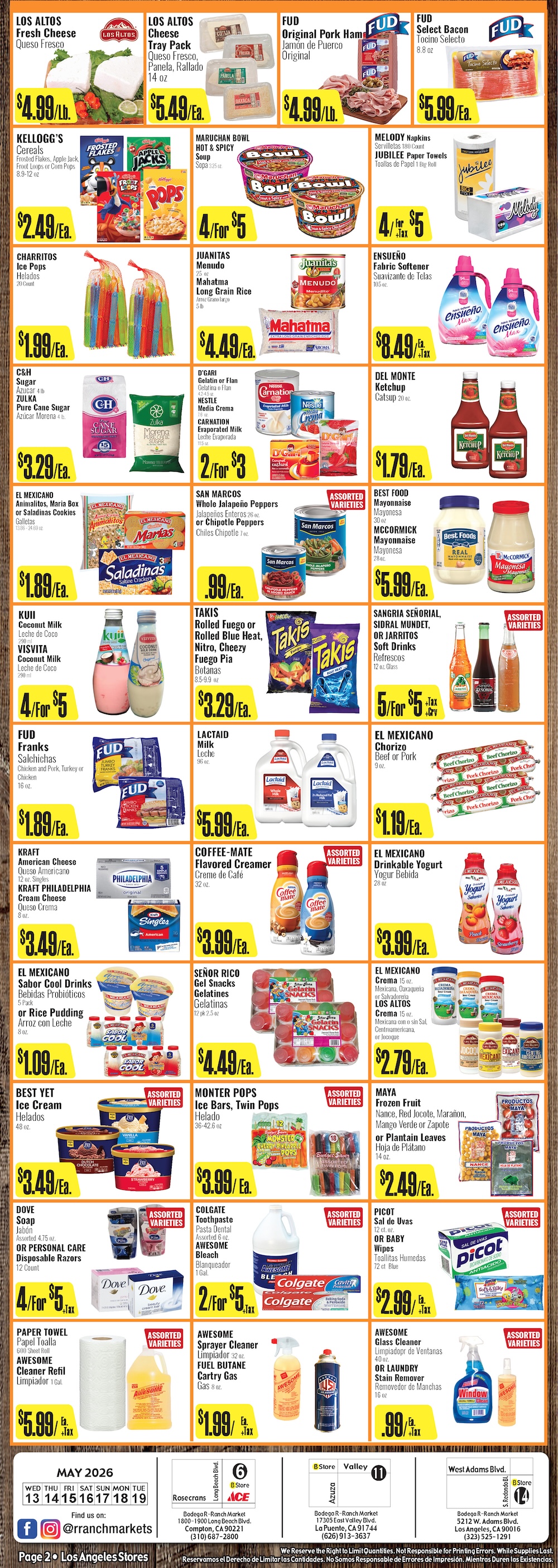 Bodega R Ranch Market Weekly AD 2 Page.
