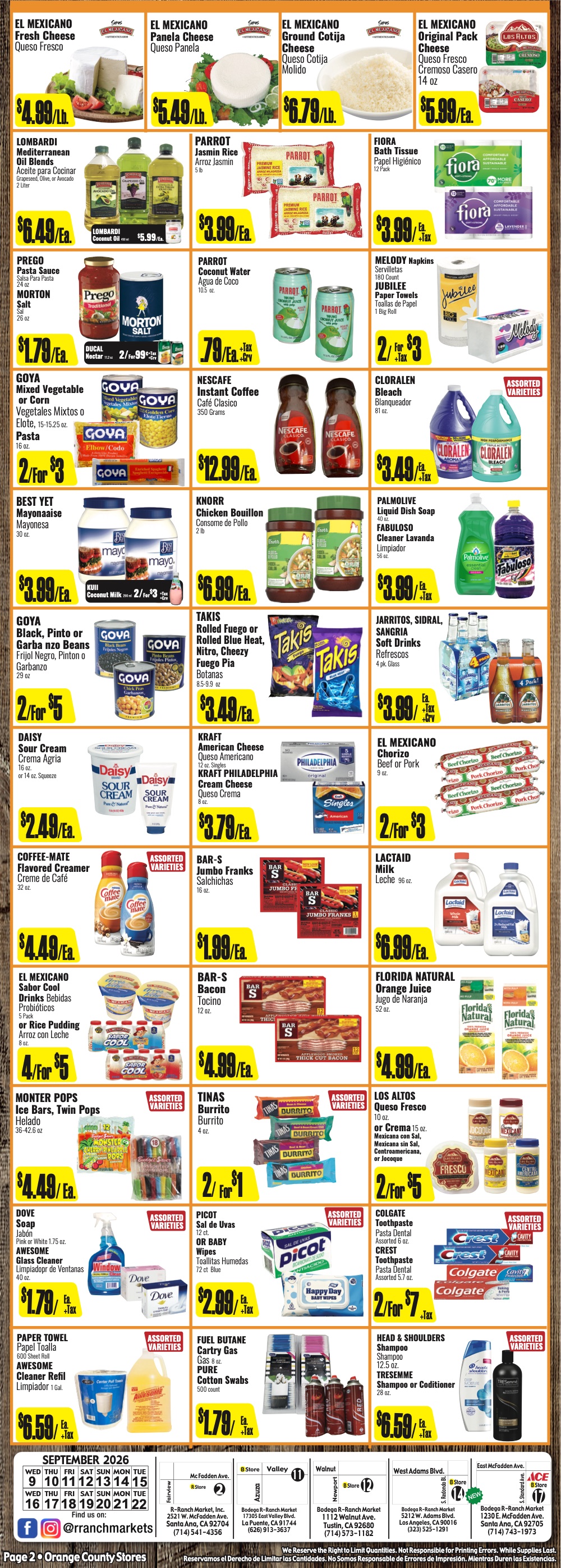 Bodega R Ranch Market Weekly AD 2 Page.
